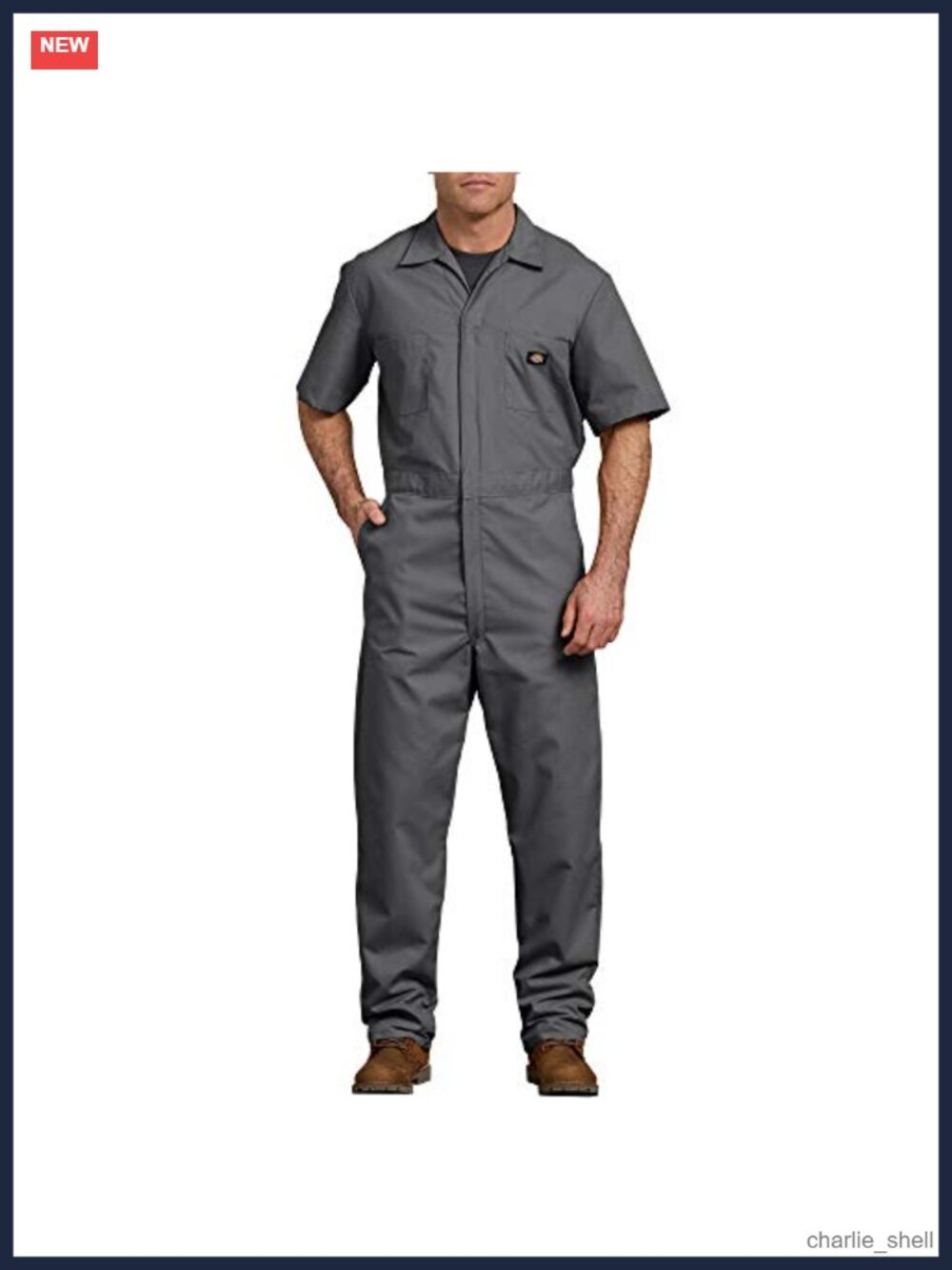 Dickies Mens Short Sleeve Coverall Zipper Front Work Jumpsuit Utility Overalls